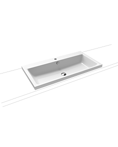 Kaldewei Puro Aufsatzwaschtisch 900506013001 3155, 90x46x4cm, weiss, Perl-Effekt, 1 Hahnloch